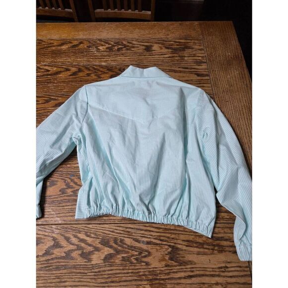 Maria de la Orden blue&white striped knotted front blouse sz Small - Picture 3 of 3